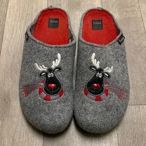 Tofee Felt Woolf Reindeer Slip On Mules Clogs Shoes‎